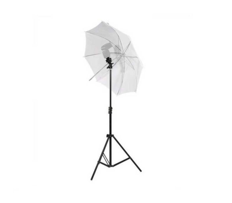 Комплект фото осветление: чадър, статив и държач за светкавица