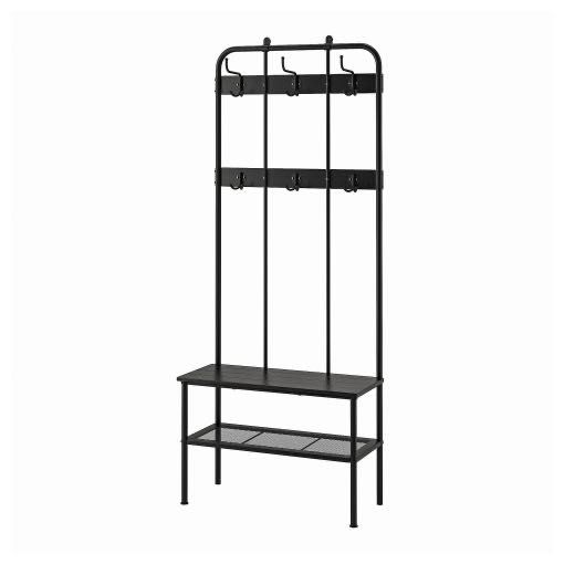 Закачалка за дрехи и пейка с рафт за обувки IKEA