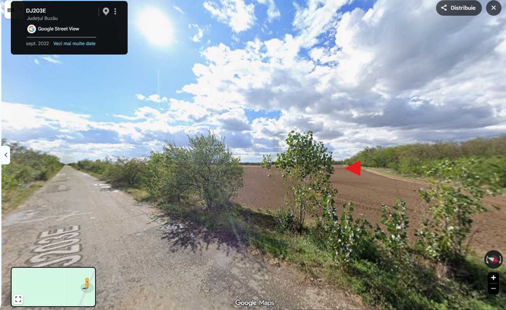 Teren agricol parcela 1,5 ha Rusetu-Buzau aproape de drum asfaltat