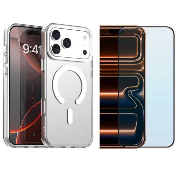 Husa Magsafe Clear + Folie Sticla/6D/Privacy Iphone 17/AIR/PRO/PRO MAX