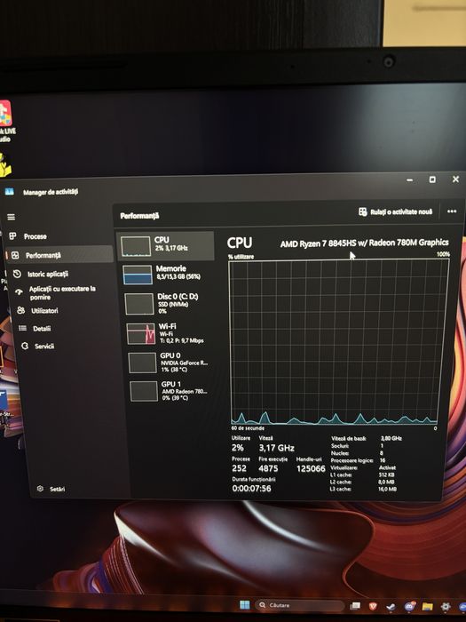 VÂND LAPTOP ACER NITRO V16 RYZEN 7 8845HS 4060 + Controller de ps5 original + casti razer + mouse si tastatura + mousepad