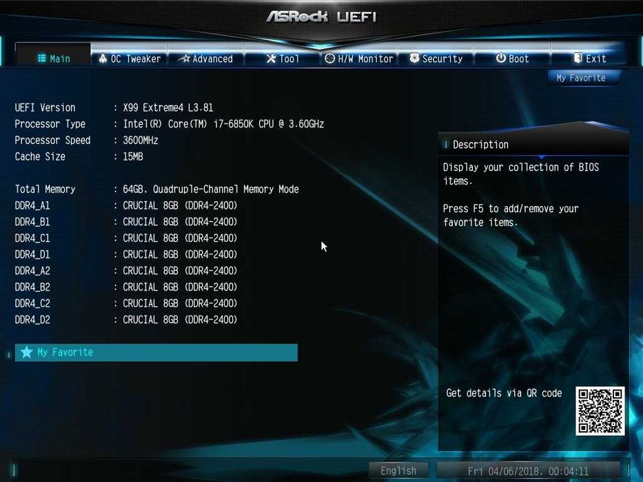 Дъно Дънна платка ASRock X99 Extreme4 2011-3 DDR4 OVERCLOCK
