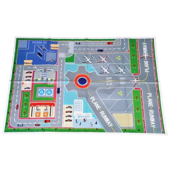 Детски комплект Летище със самолет,четири превозни средства