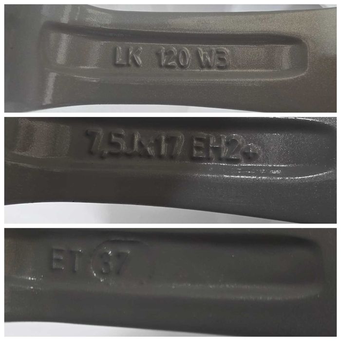 Jante 17 BMW F30 F31 E90 E91 F20 F21 F22 F23 X1 X3 - 5x120 7.5J et37