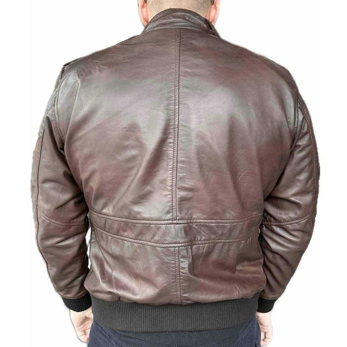 Ежедневно кожено мото яке Класк Brown Motomall