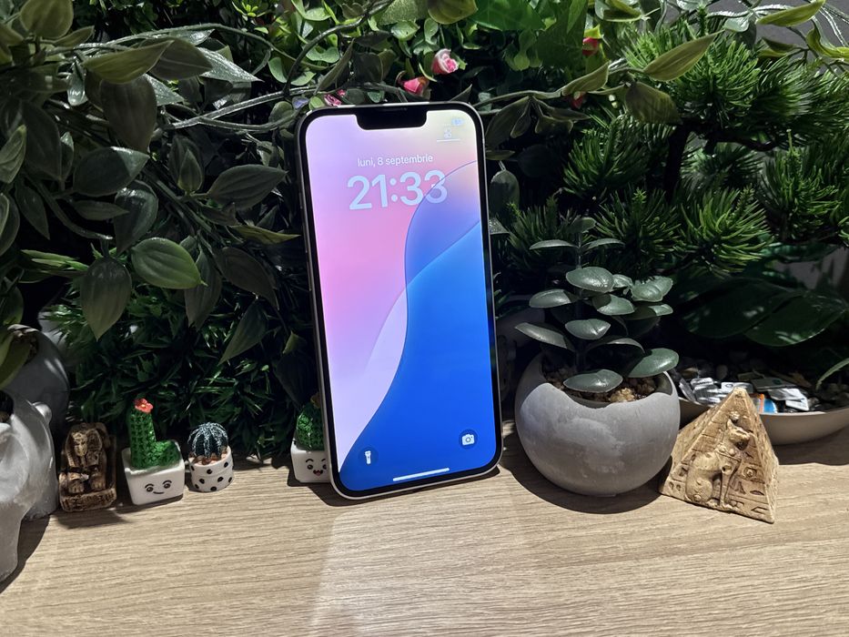 Iphone 13 Alb ‼️ca NOU‼️100% baterie‼️Garantie‼️