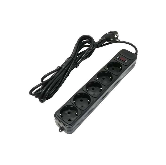 | Сетевой фильтр Gembird 1.5м 5 розеток 16A Black