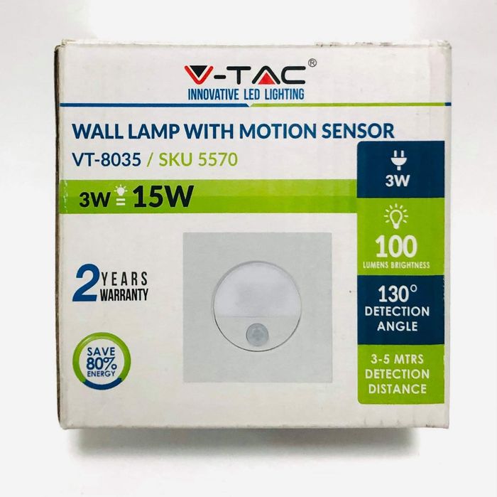 3W LED Сензорна лампа 4000K за стълби, коридор, спалня, V-TAC ® , нова