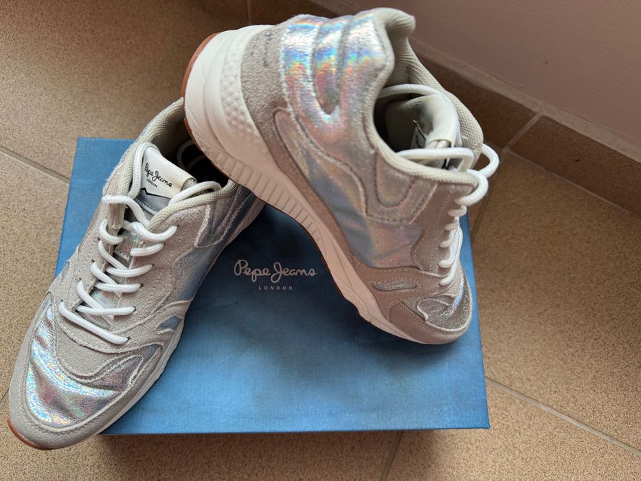 Pepe Jeans London -велурени спортни обувки Harlow up Reflect 37 номер