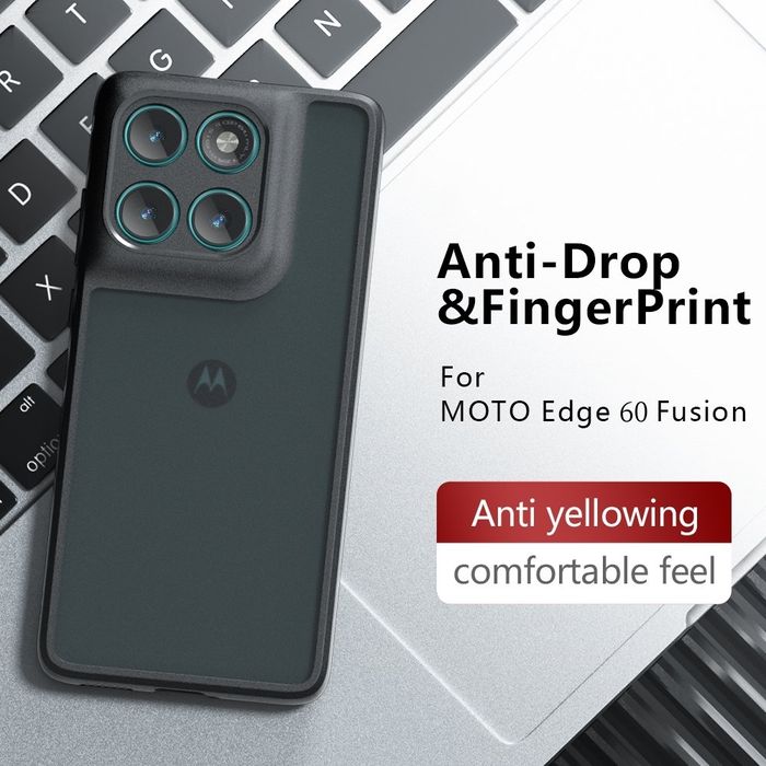 Motorola 60 fusion силиконов кейс удароустойчив с матов гръб Нов модел