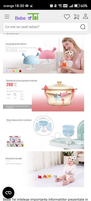 Jucarii dentitie bebelus, +0 luni