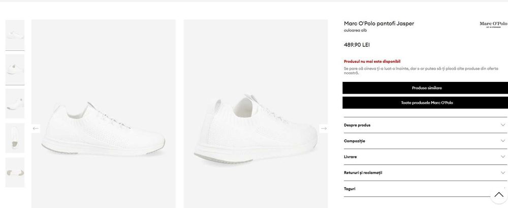 Pantofi sport casual 41 42 43 44 45 premium Marc O'Polo NOI Jasper alb