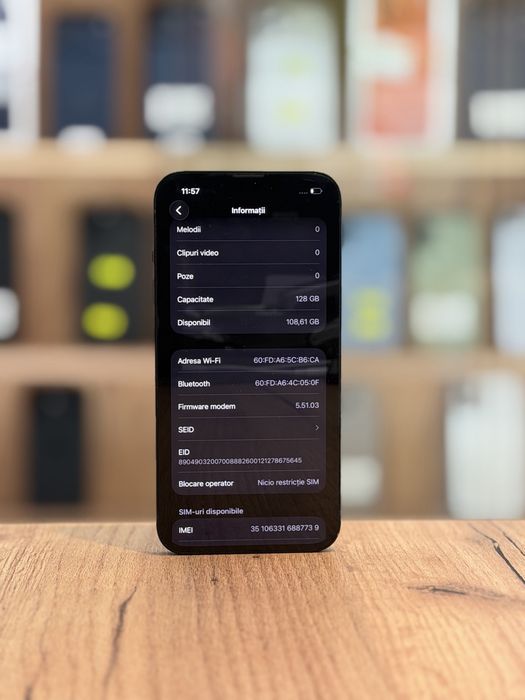 iPhone 13 128Gb Midnight/Baterie91%/Garantie 12 luni @atsgsm.ro