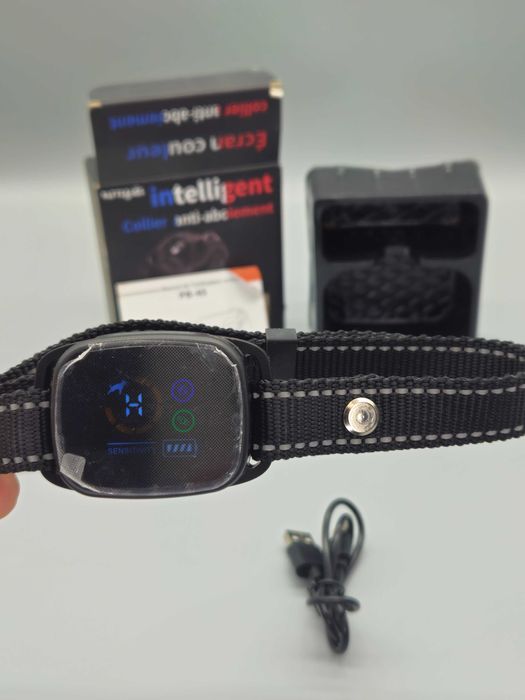 Интелигентен нашийник против лаене PATTE SAGE с дисплей,чувствителност