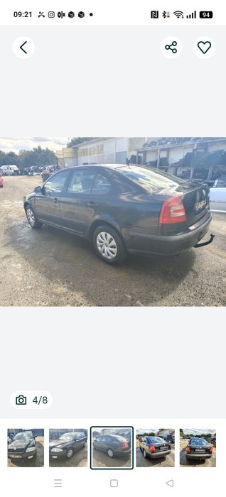 Piese cutie ușa  bara spate  planșa bord  caseta direcție faruri jug fuzeta planșa bord kit pornire etrieri compresor clima  Skoda Octavia 2 1.9tdi