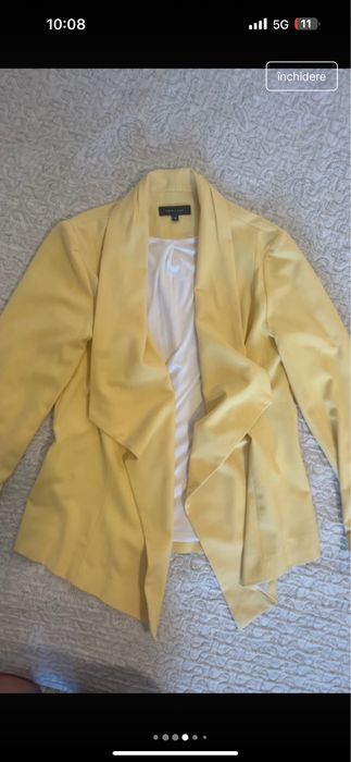 Sacou/blazer dama galben pai New Look