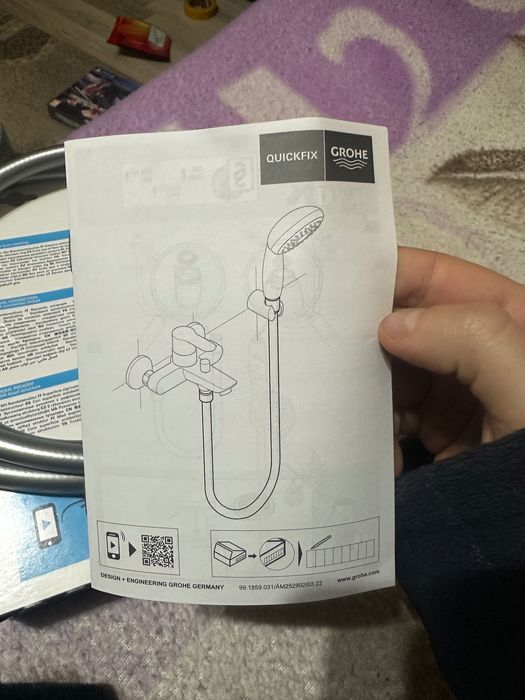 Furtun dus Grohe VitalioFlex 1,5m nou, la cutie