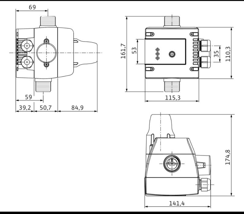 Нов.Проточен електронен пресостат Wilo HiControl 1