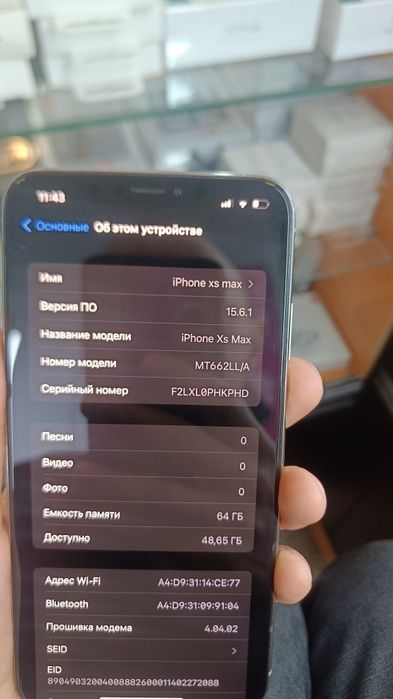 iphone XS MAX 64gb white