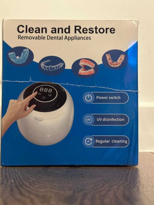 Curățător Ultrasonic cu UV pentru Aparat Dentar / Gutieră – NOU