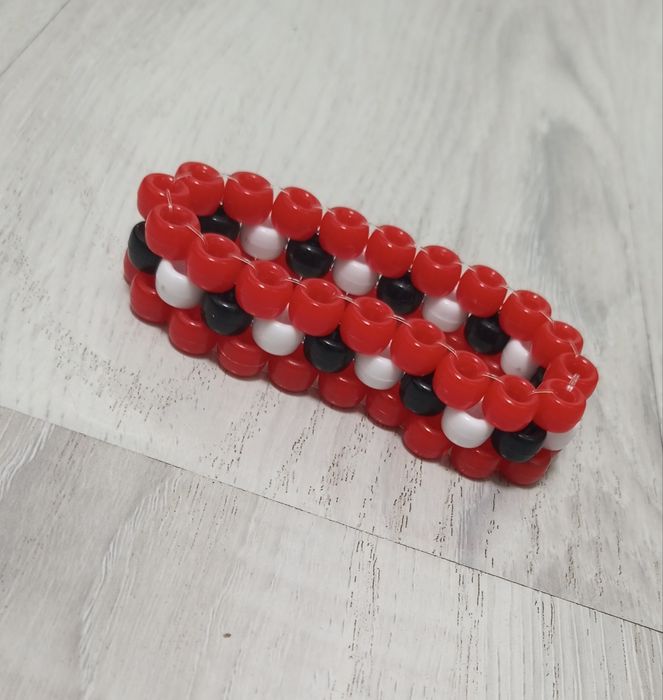 Kandi cuff 3 ряда плетения