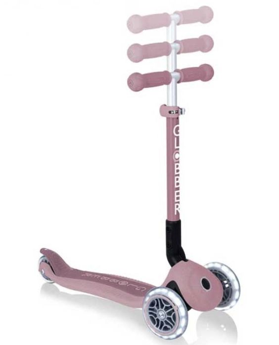 Тротинетка розова Globber Junior Foldable Lights Ecologic