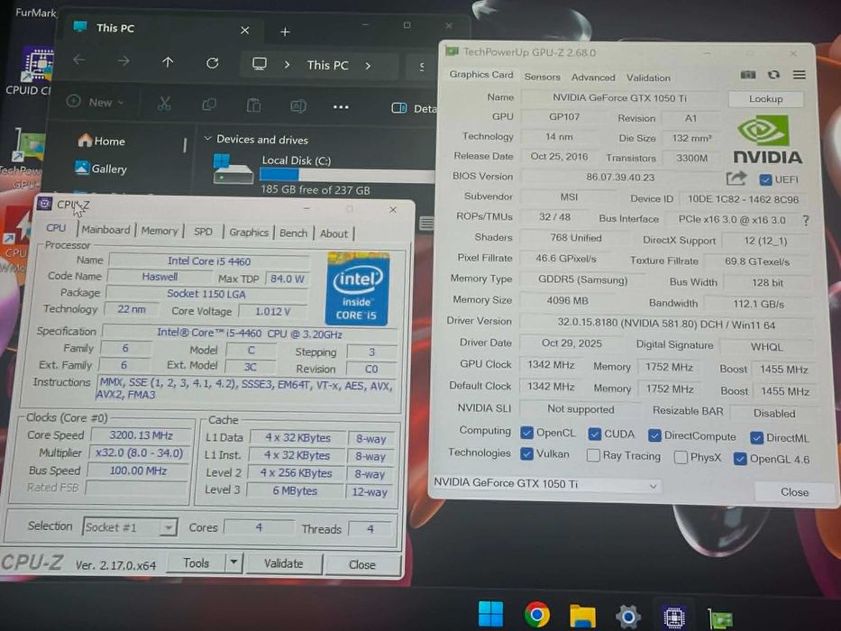 PC Gaming 1050TI 16GB RAM SSD