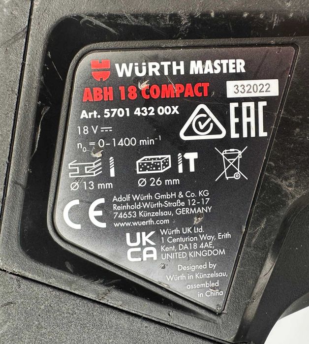 Wurth M-Cube -  Безчетков сет от перфоратор, ъглошлайф и винтоверт