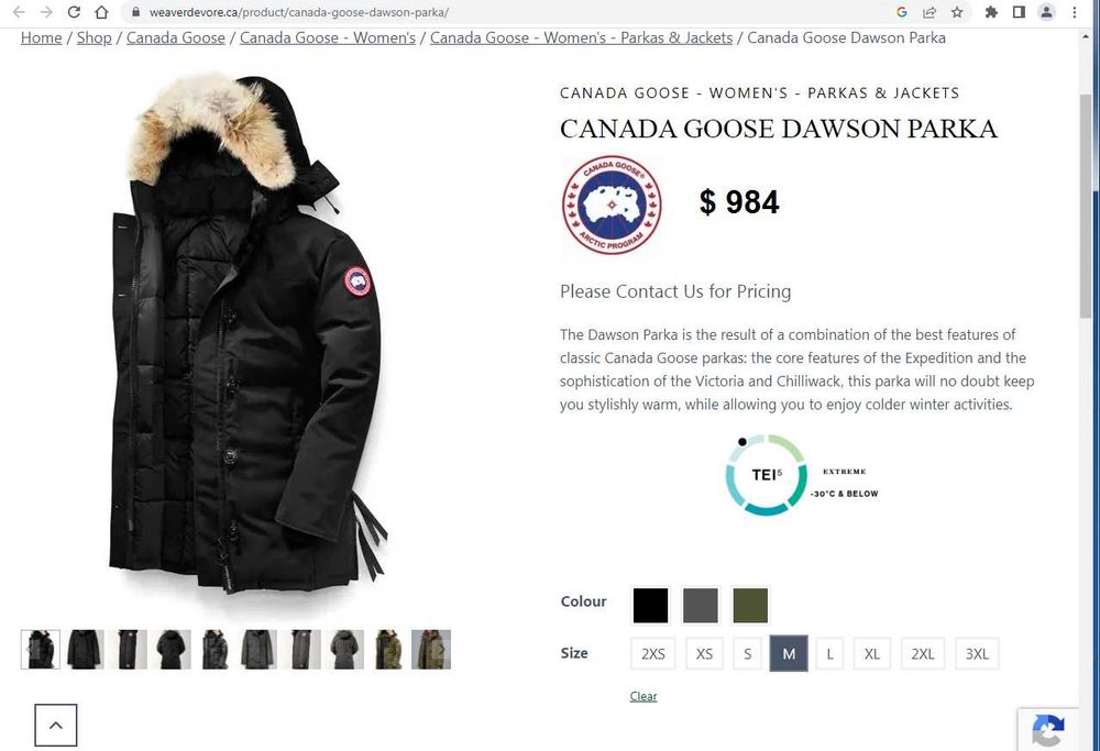 Зимно , пухено яке canadian goose / канадска гъска