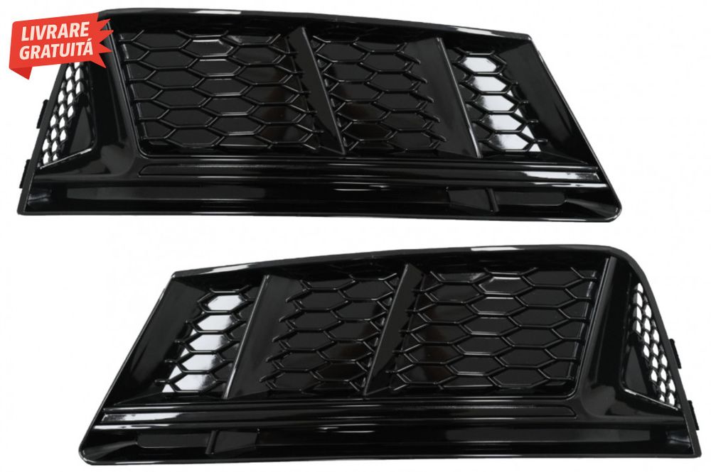 Grile Laterale Audi A4 B9 Sedan Avant (2016-2018) RS4 Design Negru