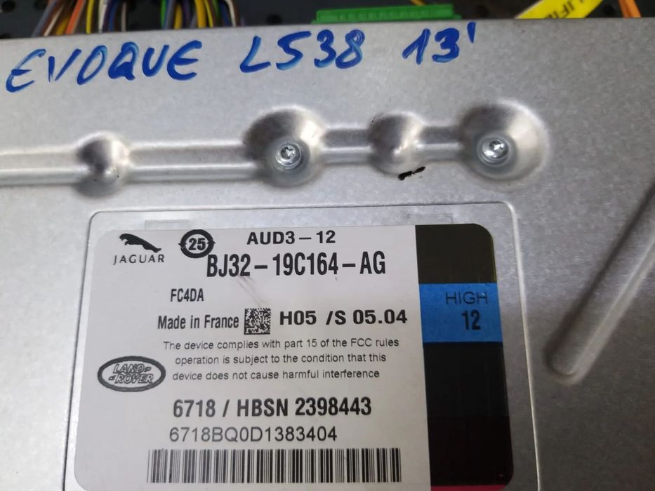 Amplificator radio land rover range rover evoque l538 bj3219c164ag