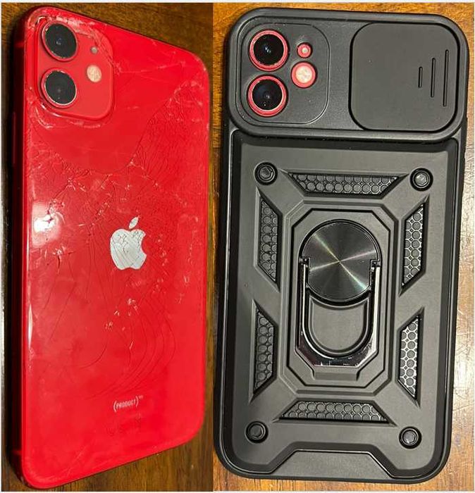 Iphone 11 red - 128 GB - spatele spart