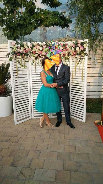 Rochie Nissa verde smarald superba