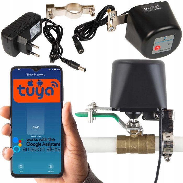 Смарт WiFi задвижка за сферичен кран (Вода/Газ) Tuya Smart Home