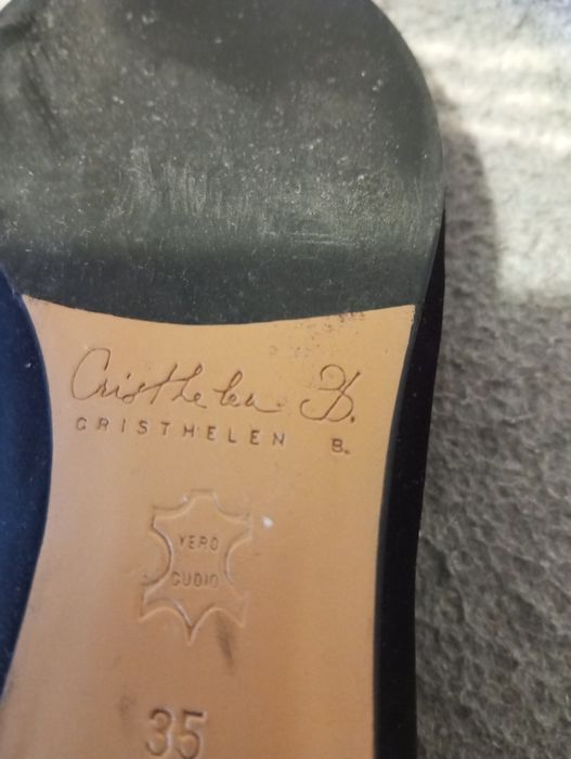 Cizme piele naturala și material textil, mărimea 35