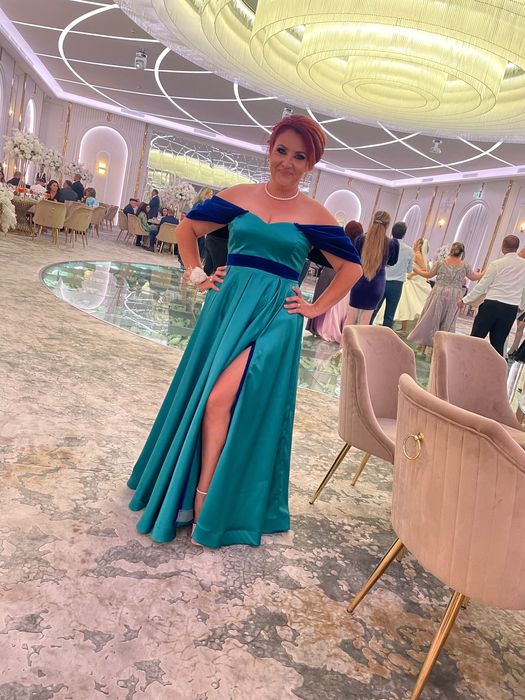 Rochie de seara turcoaz eleganta