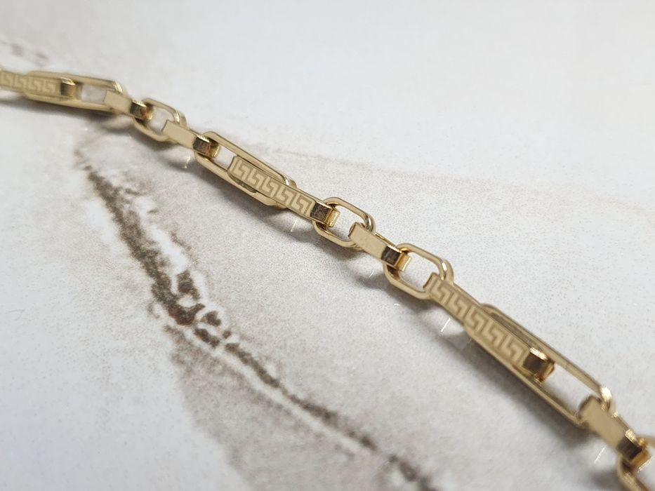 Lanț din aur de 14K – model Versace, aur galben – lungime 66 cm