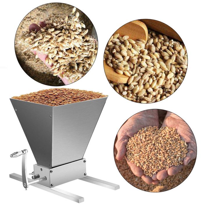 Moara Macinare Malt Bere (homebrew) cu 2 role, ajustabila