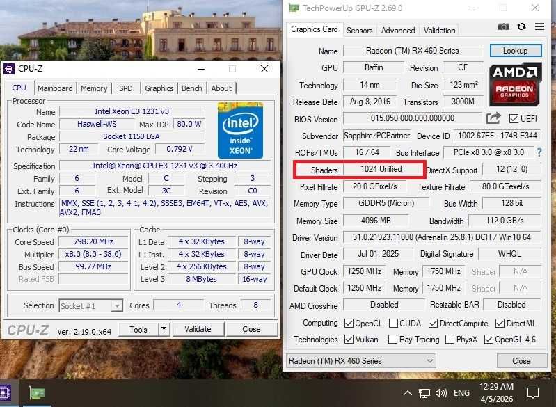 Xeon 1231 V3 (i7 4770), 16GB, RX 460, SSD 240GB, HDD 320GB, 300W FSP