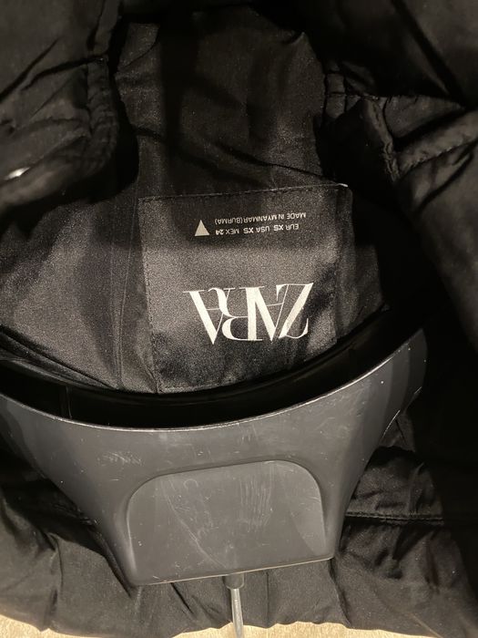 ZARA оригинално дамско дълго черно яке