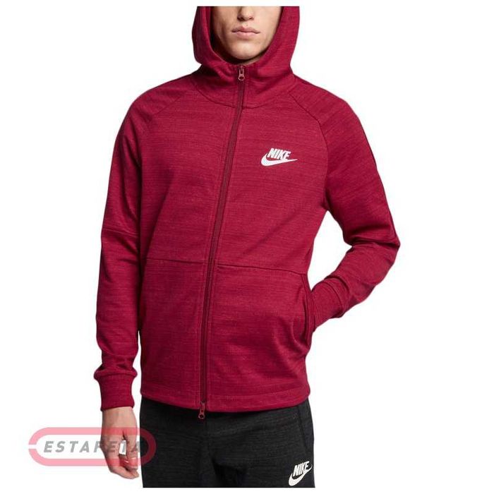 НОВ оригинален червен суичър с цип фланела NIKE Найк размер L от САЩ