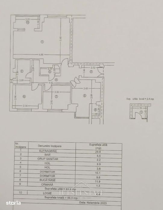 Apartament 3 camere zona Piața Mihai Viteazu | Mobilat utilat