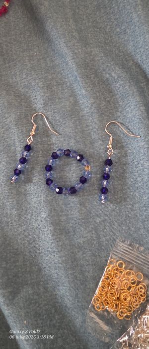 Vând inele handmade și cercei set