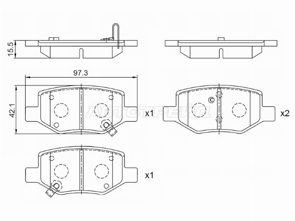 Колодки тормозные (Сзади) Geely Coolray