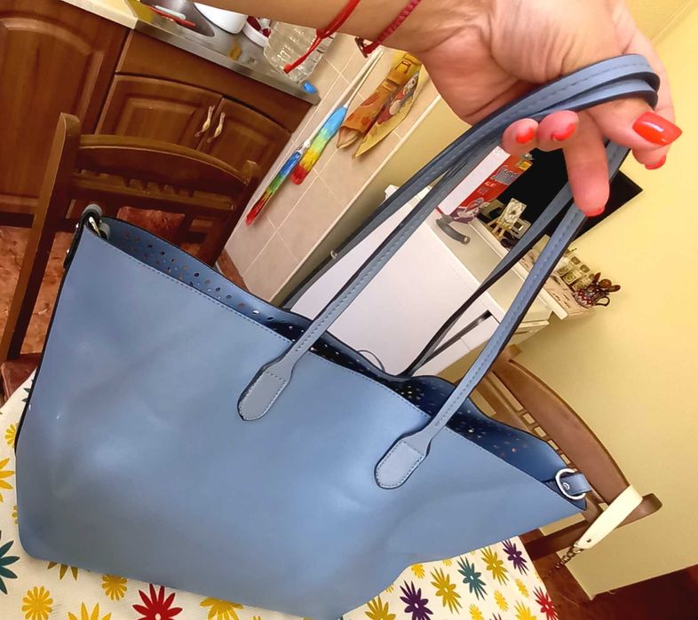 Лятна синя чанта