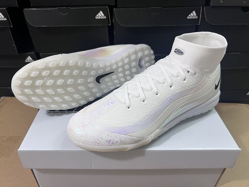 Ghete fotbal nike air zoom mercurial superfly 9 elite tf - white/pearl