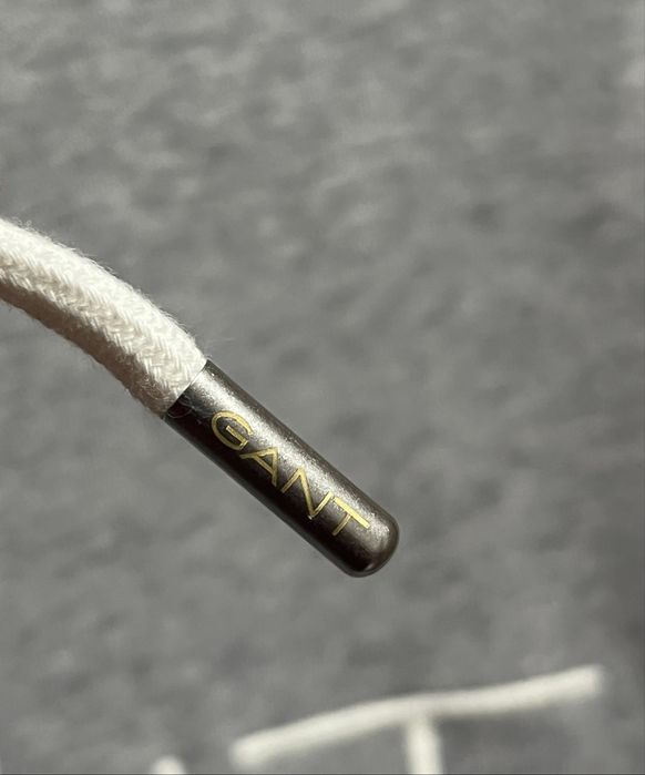 Gant, hanorac damă, cu glugă, gri deschis, bumbac