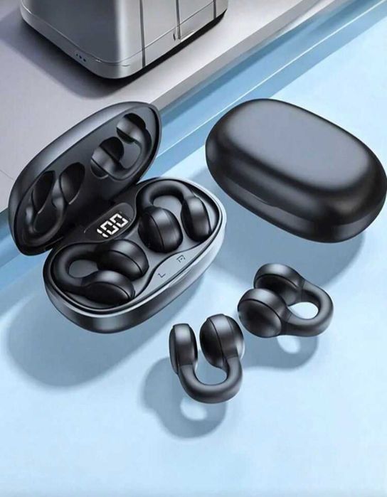 Casti Wireless T75 Bluetooth 5.3 Open-Ear tip clema