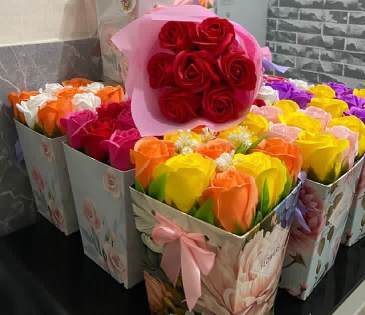 Набор мыльных роз - 9 штук