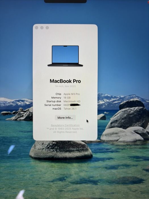 Macbook pro 14 M3 Pro 18/512 GB